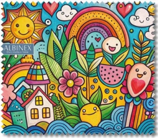 Niedliches buntes Microfasertuch mit tierischen Motiv 15 x 18 cm - Gartenfeeling