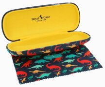 Kinder - Hartschalen-Etui mit  sportlichem T-Rex-Motiv und Microfasertuch