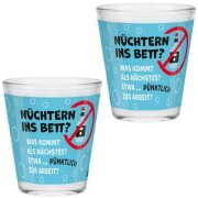Robustes Sheepworld Schnapsglas mit lustigem Spruch...