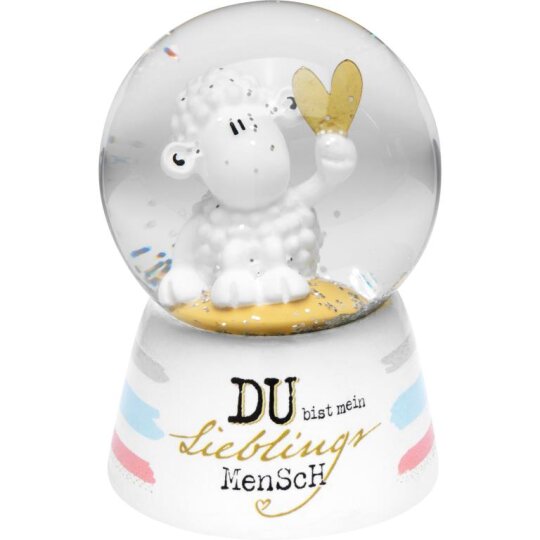 Traumkugel „Du bist mein Lieblingsmensch“ mit Silberglitter - Sheepworld