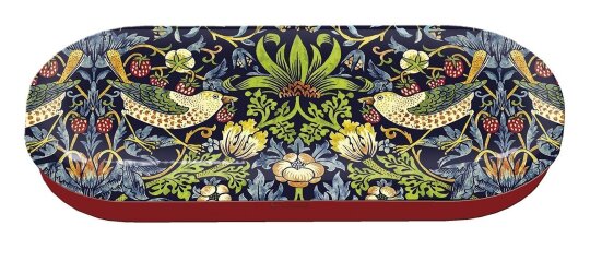 FRIDOLIN Metall-Brillenetui mit Kunstdruck "Erdbeerdieb" von William Morris