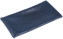 Klassisches Einsteck-Brillenetui in dunkelblauem Lederlook