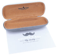 Cooles Hartschalenetui mit Vater-Motiv und mit passendem Microfasertuch