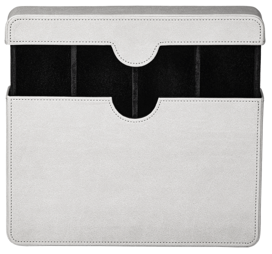 Praktische Mehrbrillenetui "Slider" mit Schuber für 4 Brillen in edlem Grau