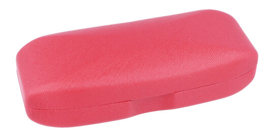 Modernes Hartschalenetui aus griffigem Kunststoff in trendigem Rot