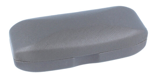 Modernes Hartschalenetui aus griffigem Kunststoff in trendigem Grau