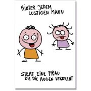 Kühlschrankmagnet „Hinter jedem lustigen...