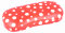 Hübsches Hartschalenetui "Polka-Dots" mit Metallscharnier in Rot