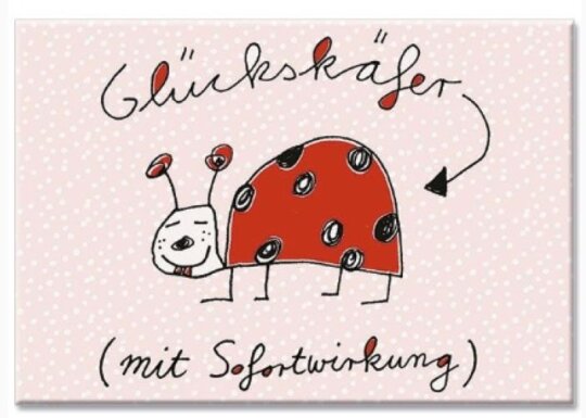 Kühlschrankmagnet „Glückskäfer“ – Glücksbringer mit Sofortwirkung 78 x 54 mm