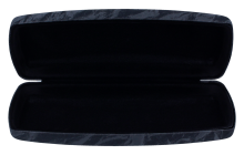 Stilvolles Brillenetui Carrara mit Samtlook in schwarz