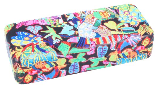 Farbenfrohes Brillenetui "Abstract" mit Metallscharnier im Tierdesign