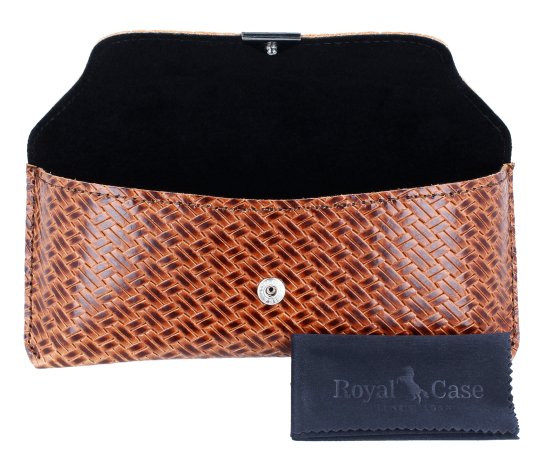 Hübsches Brillenetui aus hochwertigem Leder in Braun