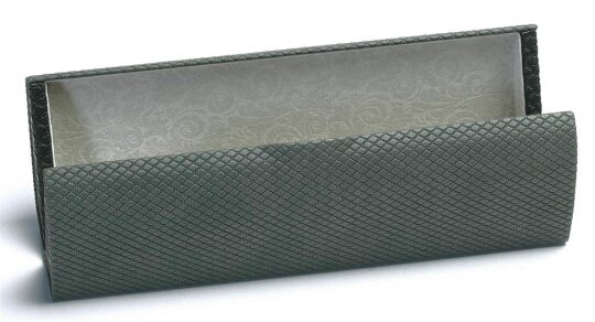 Hübsches Kunstleder Brillenetui "Verena" in Grau