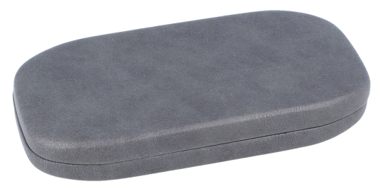 Schlankes Sonnenclip-Etui Tilos Cavalier aus Kunstleder in dezentem Grau