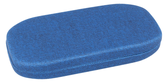 Schlankes Sonnenclip-Metalletui Tilos Cosy mit Stoffbezug in tiefem Dunkelblau