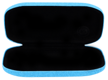 Schlankes Sonnenclip-Metalletui Tilos Cosy mit Stoffbezug...