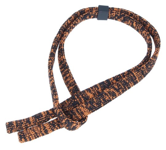 Sportliches Brillenband mit eingelassenem Tube-Endstück in Orange-Braun meliert