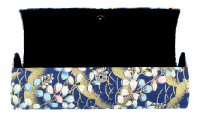 Kunstvolles Brillenetui BIANCA mit bedrucktem Stoffbezug...