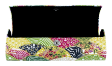 Kunstvolles Brillenetui BIANCA mit bedrucktem Stoffbezug...