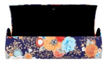 Kunstvolles Brillenetui BIANCA mit bedrucktem Stoffbezug...