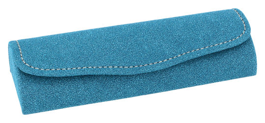 Brillenetui „Theo“ mit Stoffbezug in elegantem Petrol