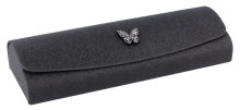 Brillenetui BUTTERFLY Schwarz – Halbhartes Etui mit...