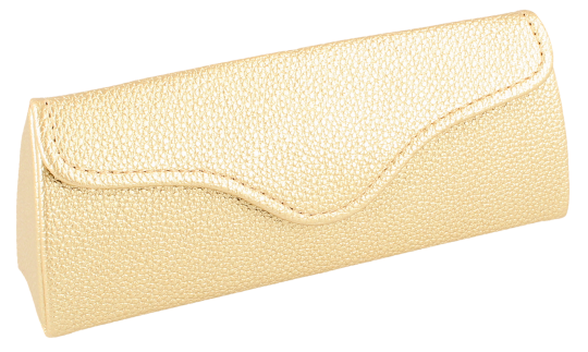 Robustes Dreieck-Metalletui Keeshi Gold mit Druckknopf