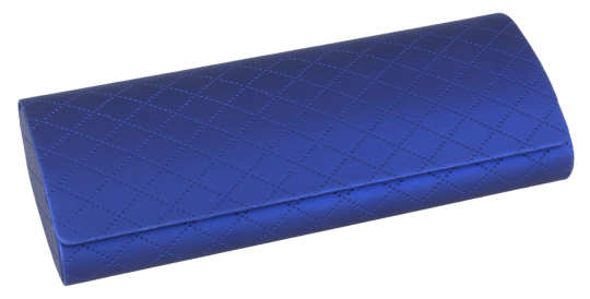 Elegantes Oval-Etui Stefan mit stilvoller Musterung in tiefem Blau