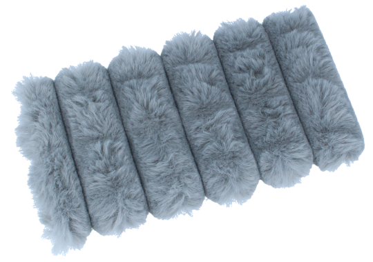 Schönes Springblendenetui Sumba Fluffy in Grau