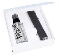 Ultra Klar Geschenkbox für Brillenträger – 50 ml Reinigungsspray & Mikrofasertuch – verschiedene Designs
