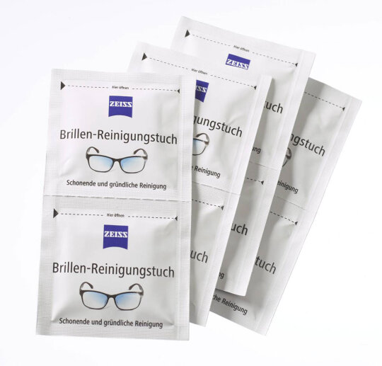 ZEISS Brillen-Reinigungstücher mit Alkohol 20 Stück in Klarsichtfolie NEUE REZEPTUR zur schonenden & gründlichen Reinigung Ihrer Brillengläser #1