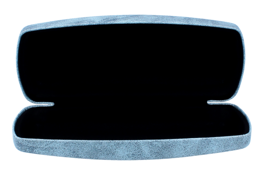 Hartschalen-Brillenetui Jura Untamed Eisblau mit edlem Kunstleder-Finish