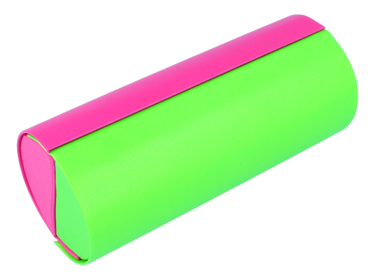 Auffälliges Doppel-Brillenetui "Duett Intense" mit Magnetverschluss in strahlendem Pink-Apfel