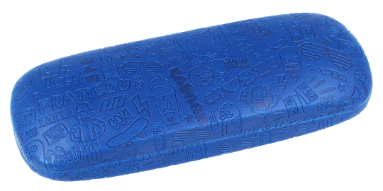 Cooles Brillenetui für Kinder MADAGASKAR mit Prägung Monster in Blau