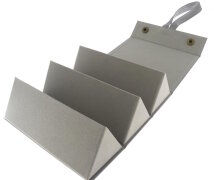 Faltbare Brillenbox Rollcase für 3 Brillen – Grau