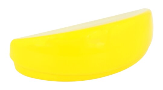 Glänzendes Brillenetui SLOPI aus Kunststoff für Sonnenbrillen, Sportbrillen oder Brillen mit starker Wölbung in Gelb