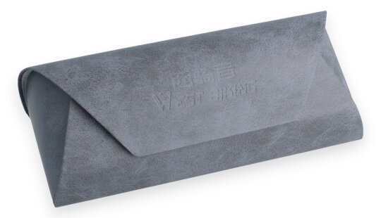 West Biking Brillenetui Softcase Grau mit Veloursfutter & Magnetverschluss