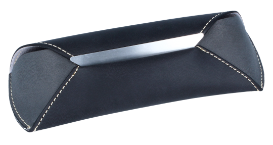 Elegantes Brillenetui mit Metallbügel in 4 Farben in Schwarz