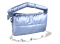 Modisches wattiertes Softcase mit Metallkette - Etui-Tasche in Blau