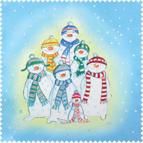 Microfasertuch Motiv "Schneemänner"