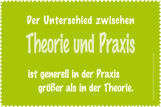 Microfasertuch von Rannenberg & Friends "Theorie und Praxis"