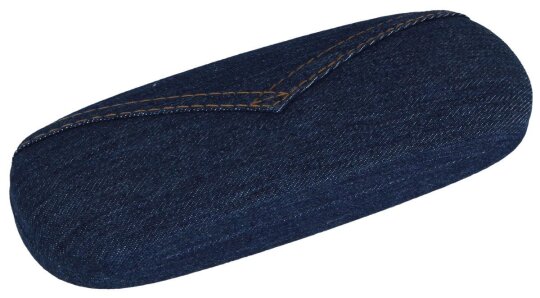 Etui "JEANS"  - Hartschalenetui mit Jeansbezug und -naht