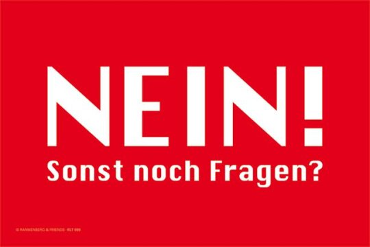 Microfasertuch von Rannenberg & Friends  "Nein!"