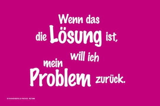 Microfasertuch / Laptoptuch von Rannenberg & Friends "Wenn das die Lösung ist"