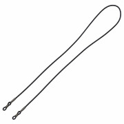 Funktionales Leder-Brillenband mit Gummiösen Schwarz