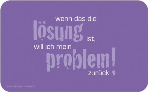 Robustes Brettchen/ Frühstücksbrett Rannenberg & Friends Wenn das die Lösung ist