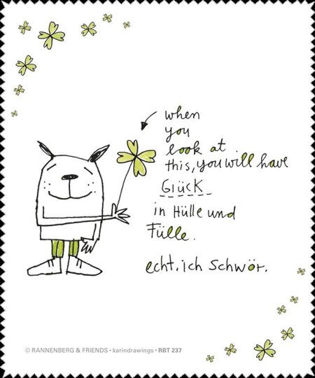 Rannenberg & Friends Brillenputztuch „Glück in Hülle und Fülle“ – nachhaltig aus recyceltem PET
