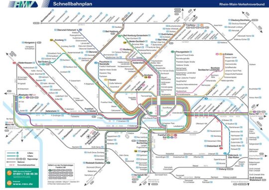 Motiv Microfasertuch "Schnellbahnnetz Frankfurt am Main"