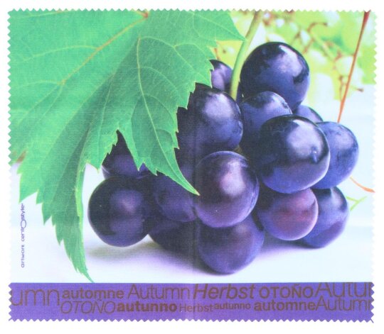 Mikrofasertuch 4-Jahreszeiten  Motiv "Herbst Trauben"