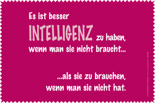 Microfasertuch von Rannenberg & Friends "Intelligenz"